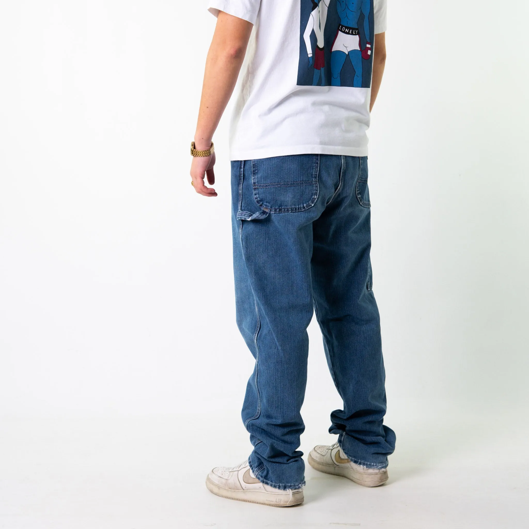 Blue Denim 90s Dickies  Cargo Skater Trousers Pants Jeans (36x34)