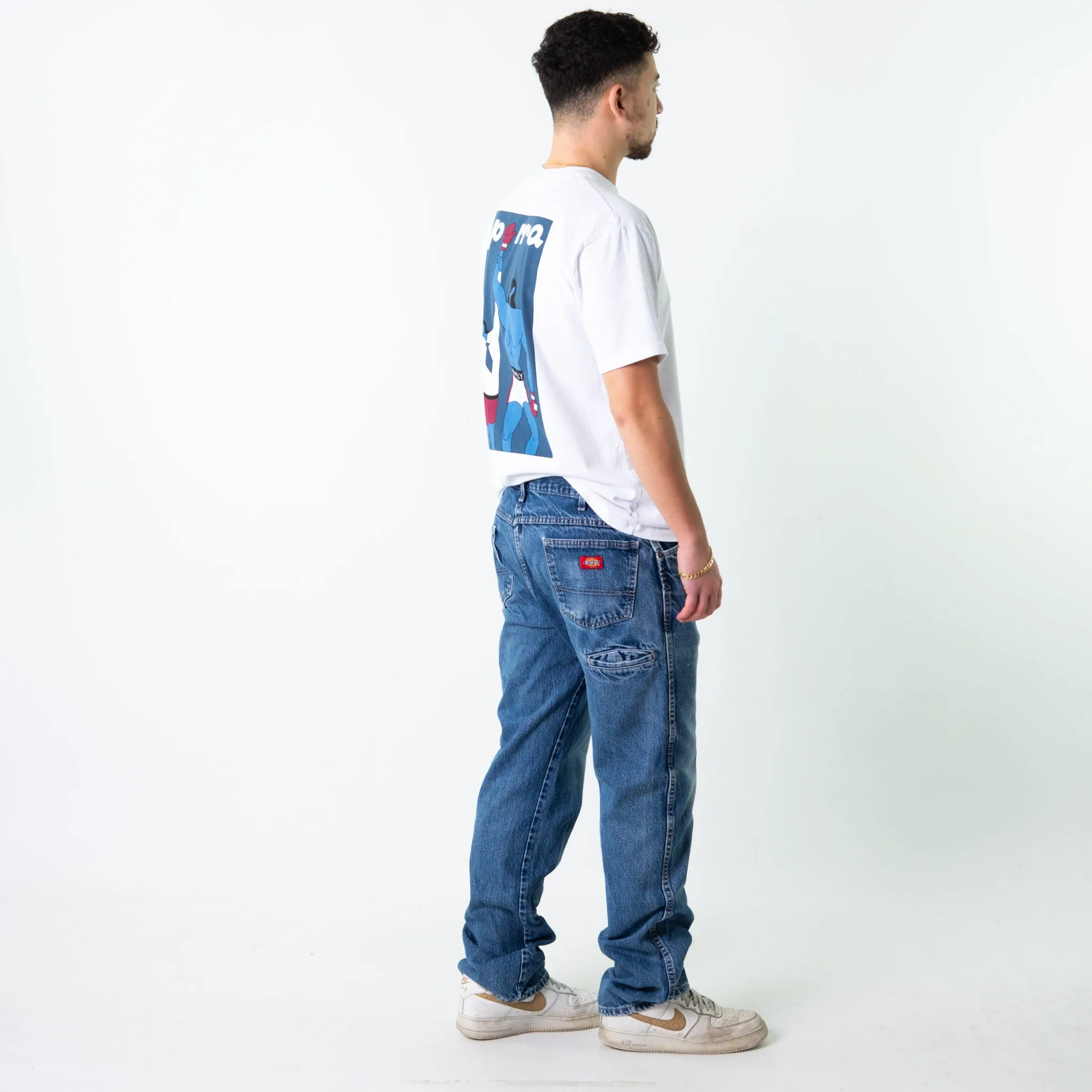 Blue Denim 90s Dickies  Cargo Skater Trousers Pants Jeans (38x34)