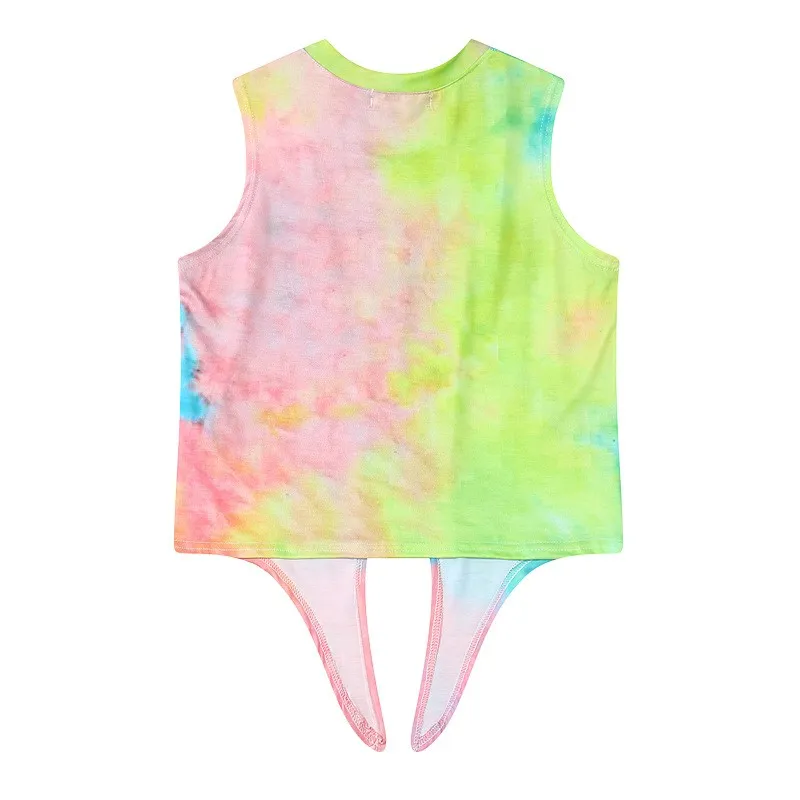 Blue Pink Shameless Galaxy Universe Tie Dye Sleeveless T Shirt Cami Tank Top