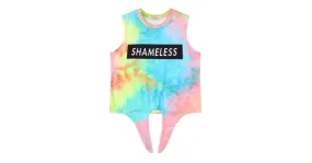 Blue Pink Shameless Galaxy Universe Tie Dye Sleeveless T Shirt Cami Tank Top