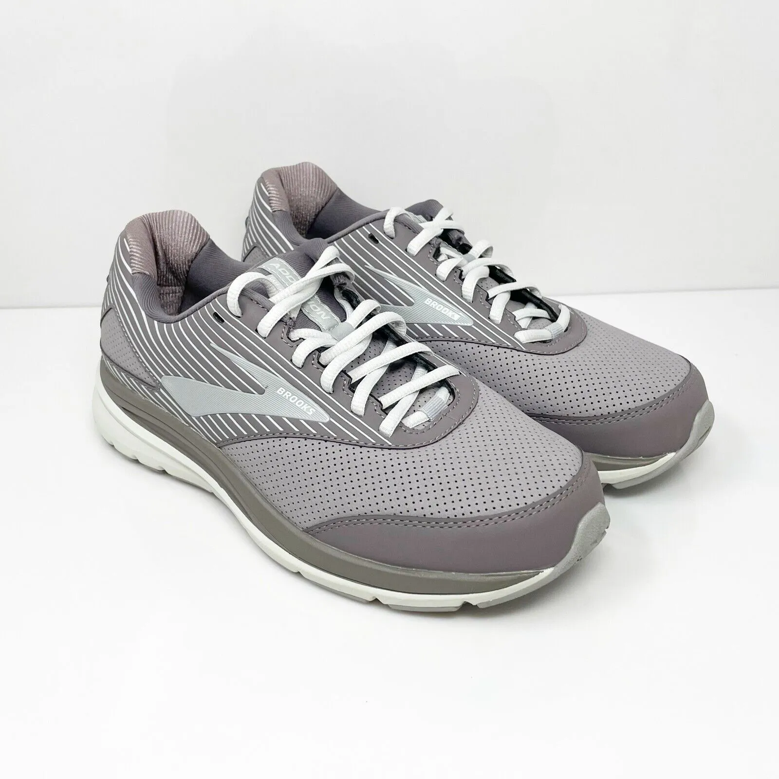 Brooks Womens Addiction Walker 1203082E094 Gray Running Shoes Sneakers Sz 9.5 2E