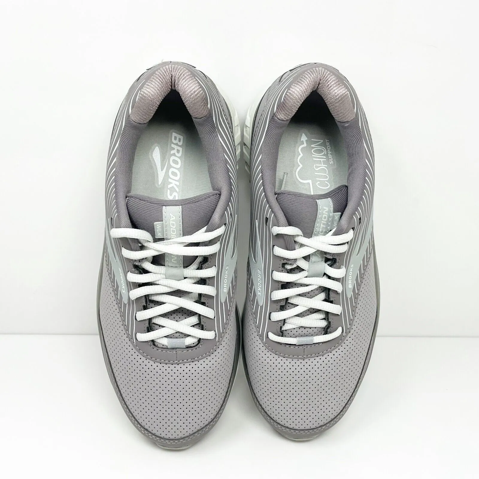 Brooks Womens Addiction Walker 1203082E094 Gray Running Shoes Sneakers Sz 9.5 2E