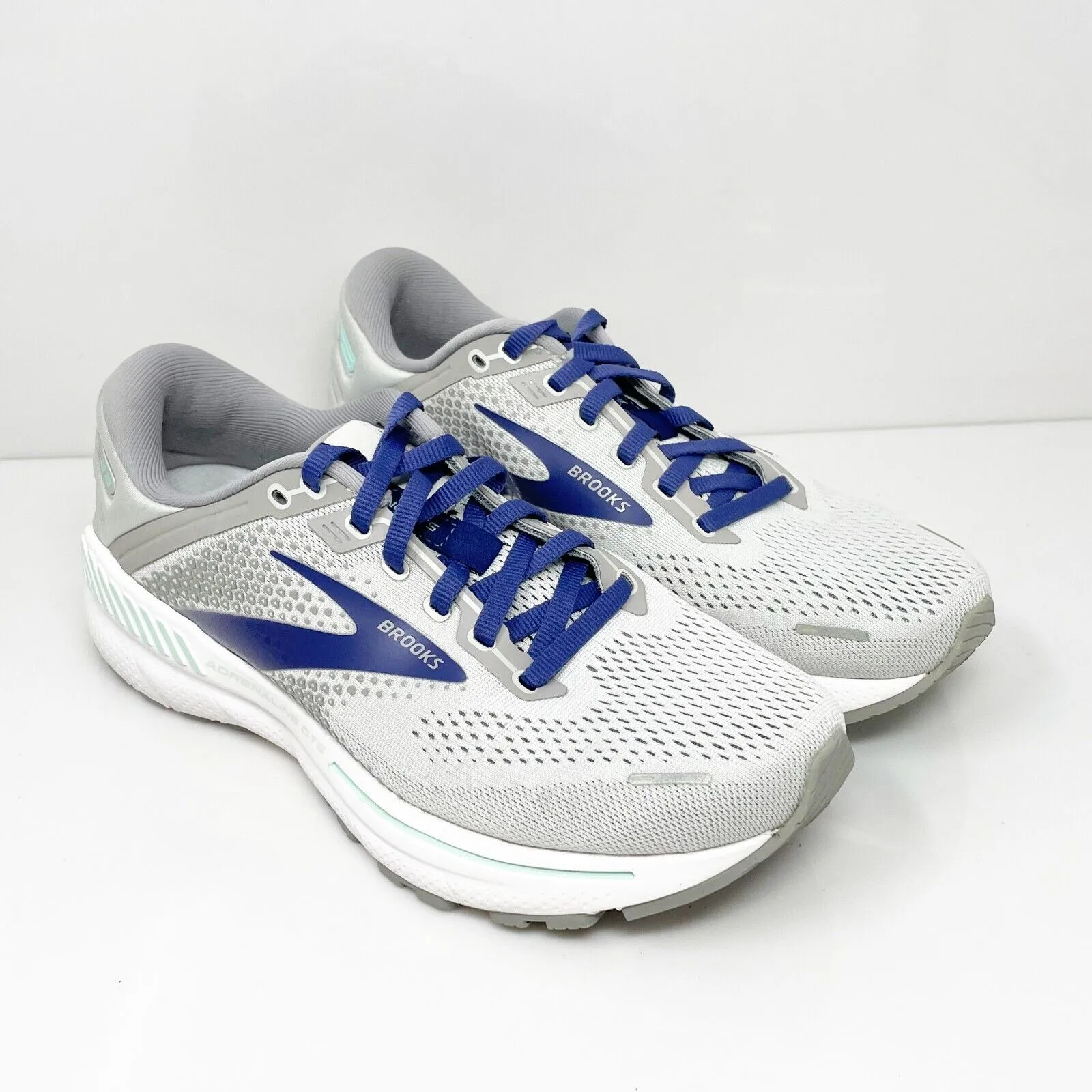 Brooks Womens Adrenaline GTS 22 1203531D045 Gray Running Shoes Sneakers Size 8 D