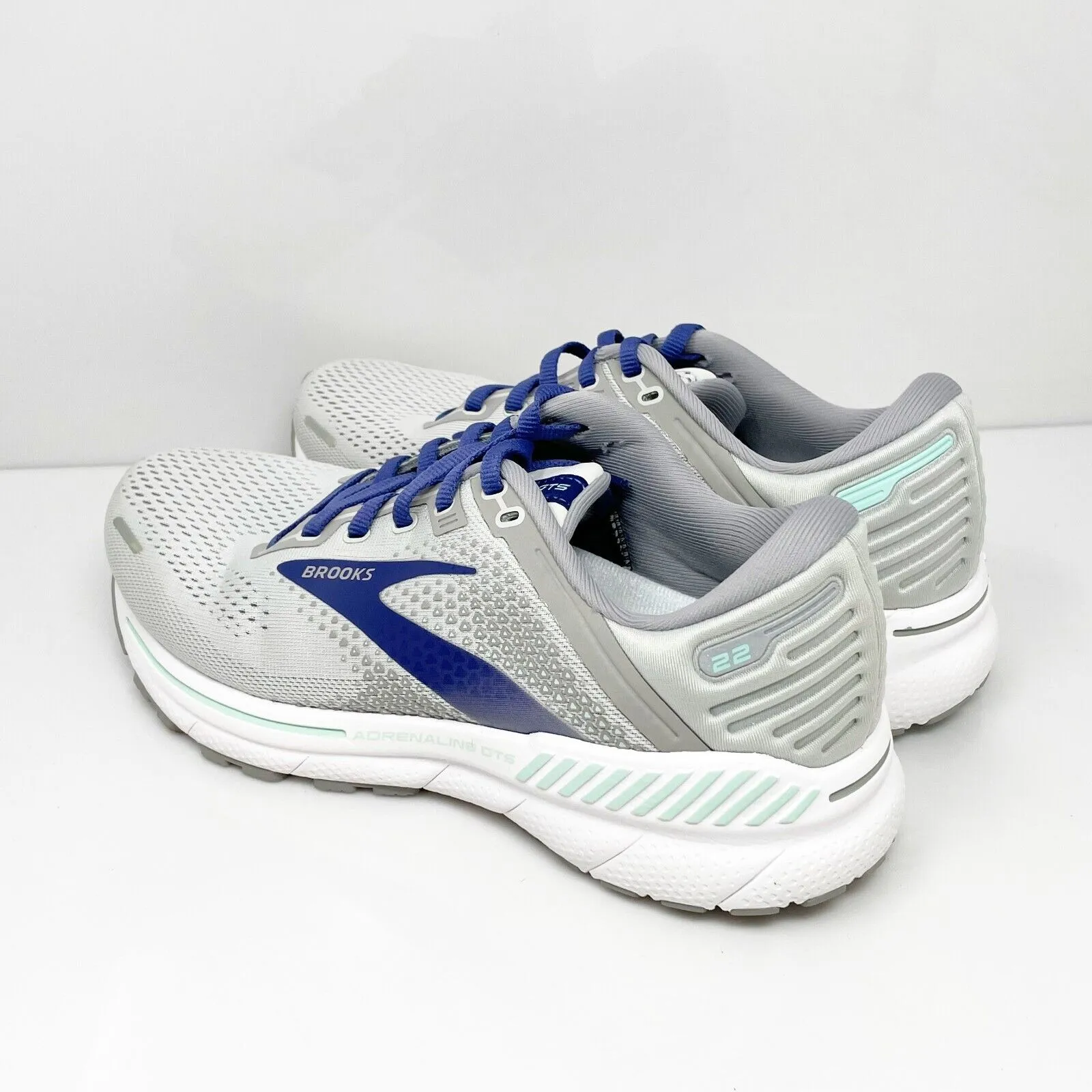 Brooks Womens Adrenaline GTS 22 1203531D045 Gray Running Shoes Sneakers Size 8 D