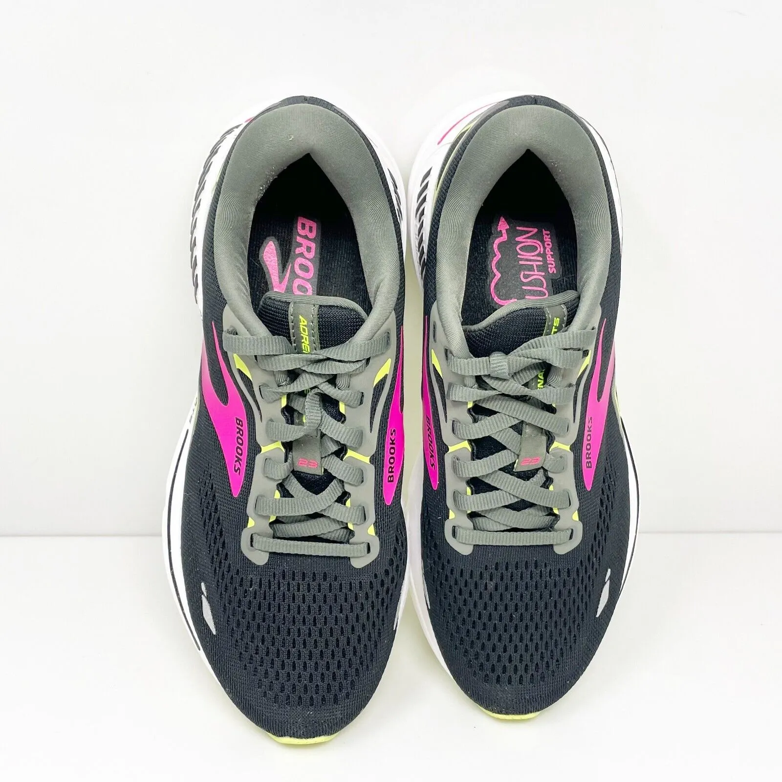 Brooks Womens Adrenaline GTS 23 1203811B037 Black Running Shoes Sneakers Sz 8 B