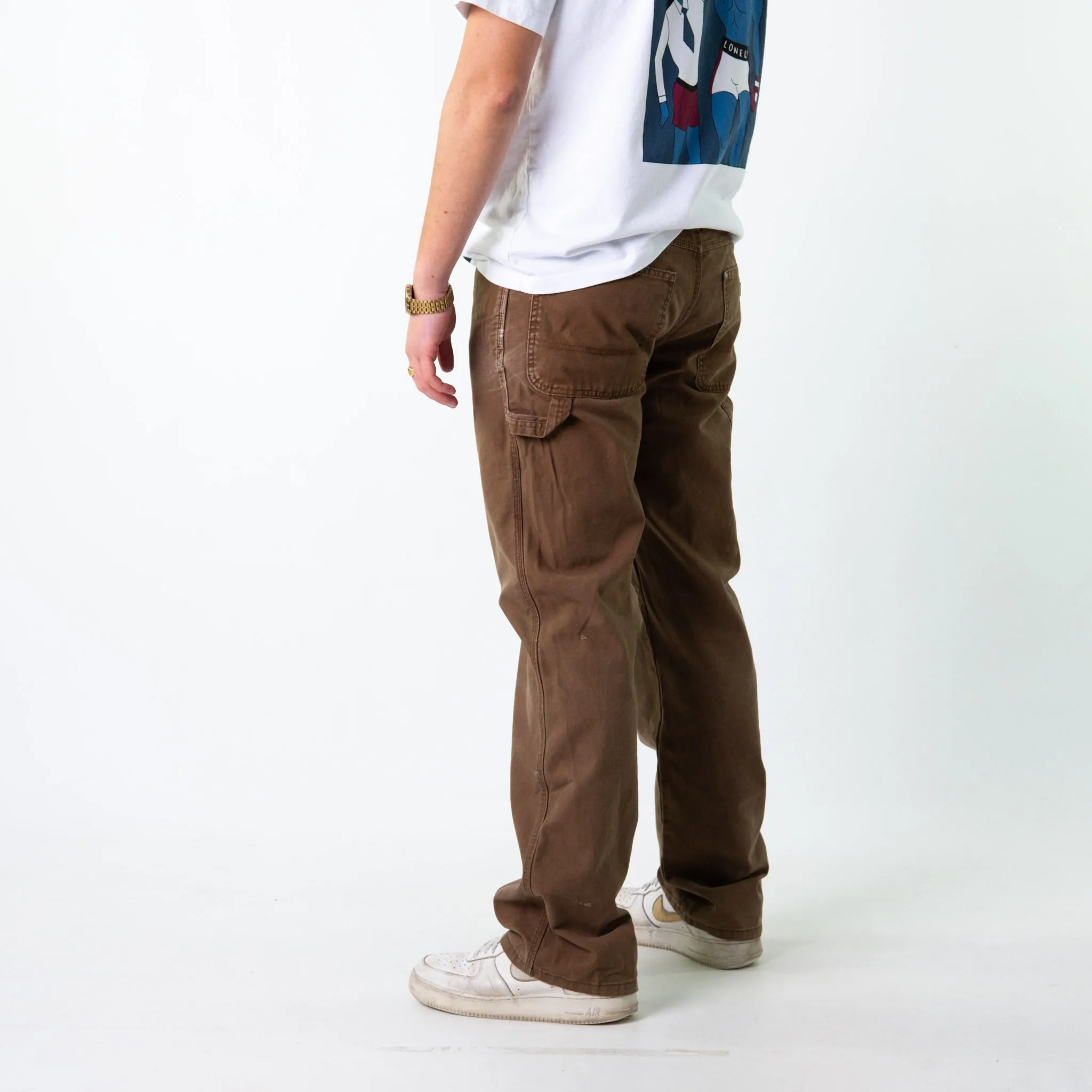 Brown 90s Dickies  Cargo Skater Trousers Pants Jeans (34x34)