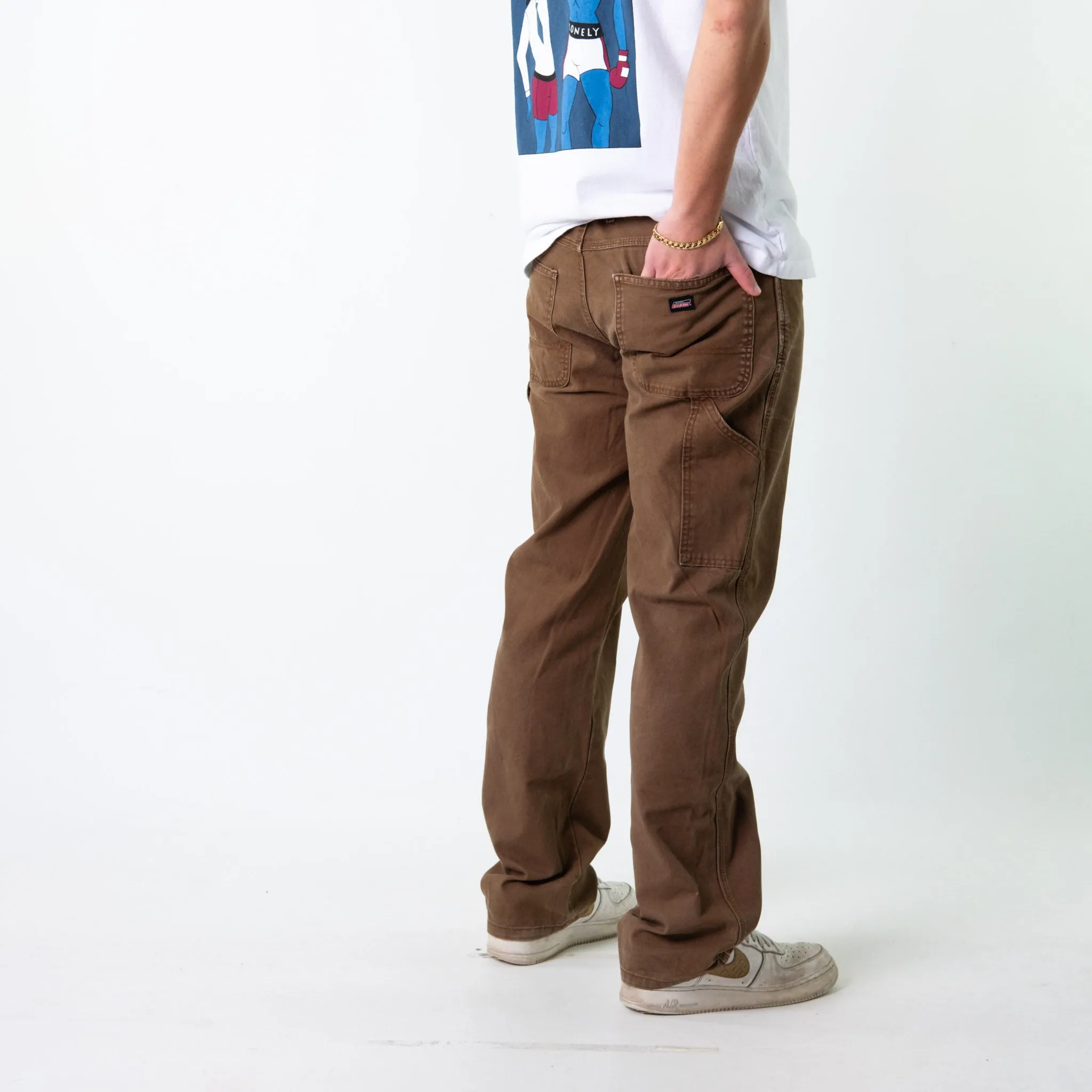 Brown 90s Dickies  Cargo Skater Trousers Pants Jeans (34x34)