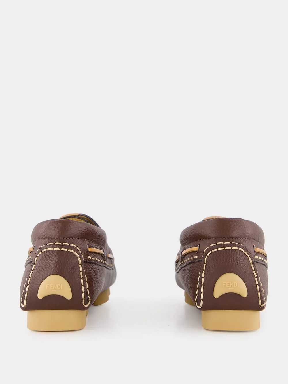 Brown Deck Lace-Ups Loafers