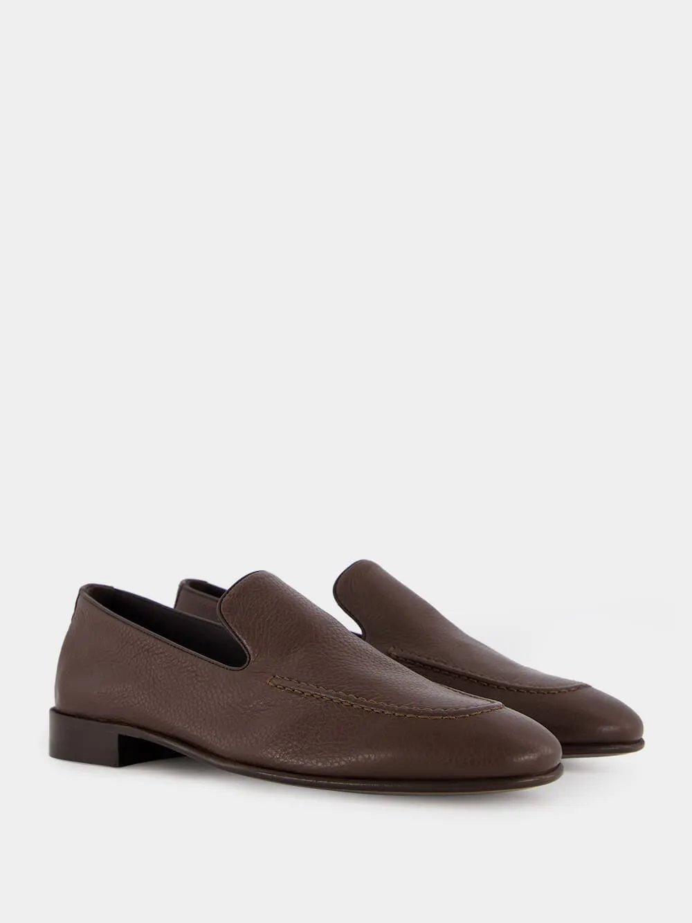 Brown Truro Calf Leather Loafers