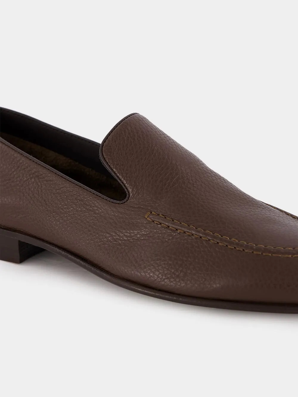 Brown Truro Calf Leather Loafers