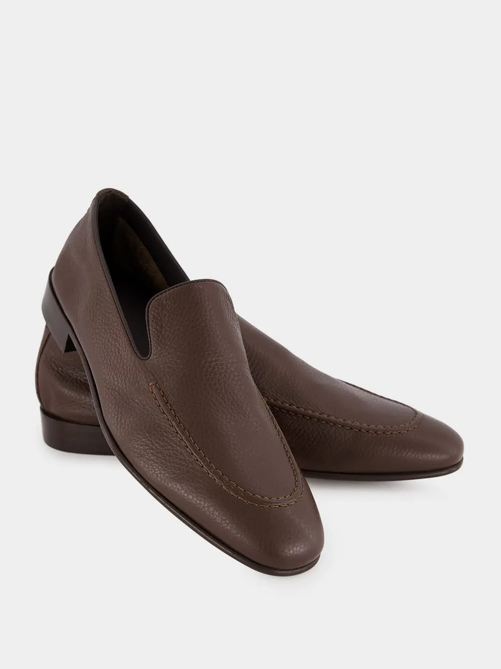 Brown Truro Calf Leather Loafers