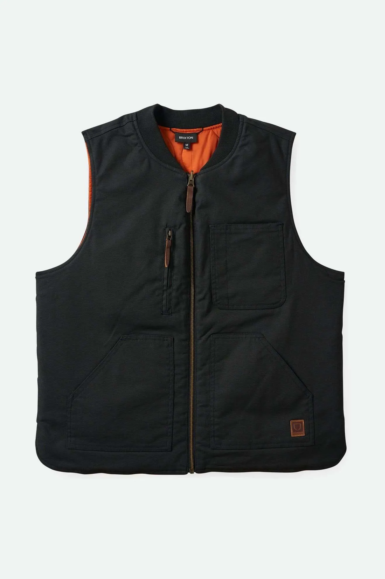 Builders Abraham Reversible Vest - Washed Black/Rust Orange