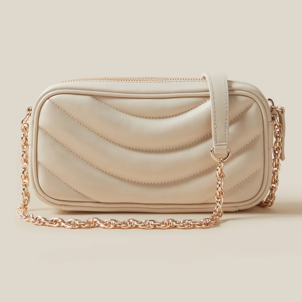 CLAUDIE PIERLOT Quilted Camera Bag - OATS