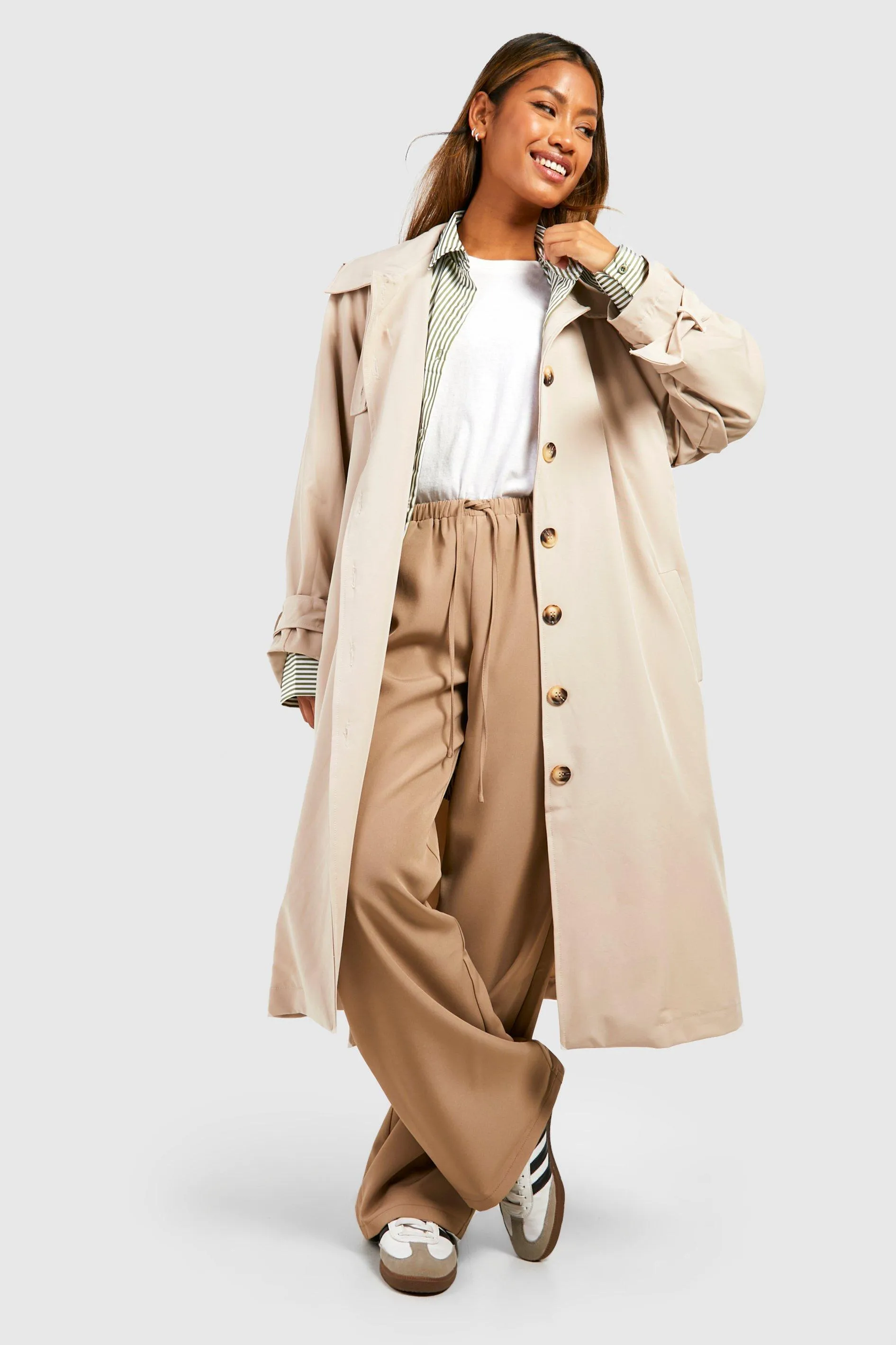 Collar Detail Trench Coat