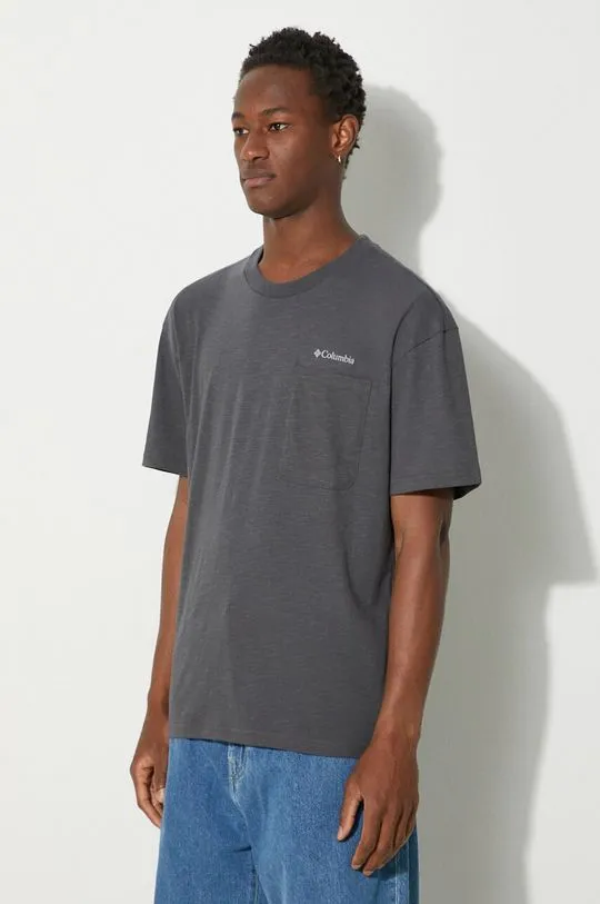 Columbia cotton t-shirt gray color