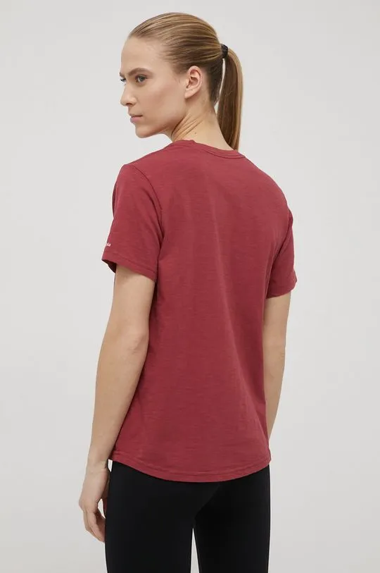 Columbia cotton t-shirt red color