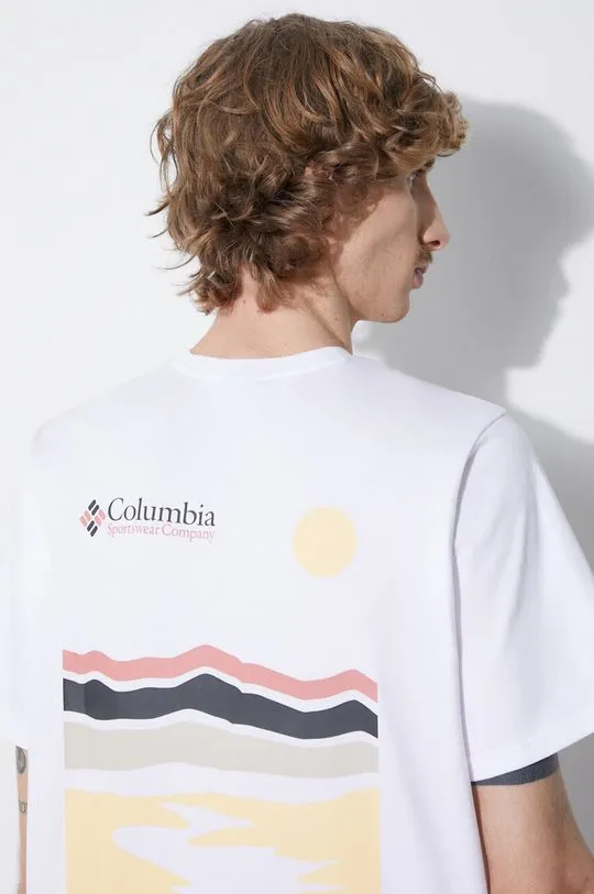 Columbia cotton t-shirt white color