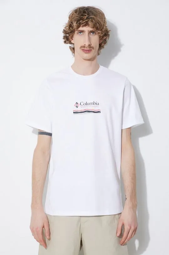 Columbia cotton t-shirt white color