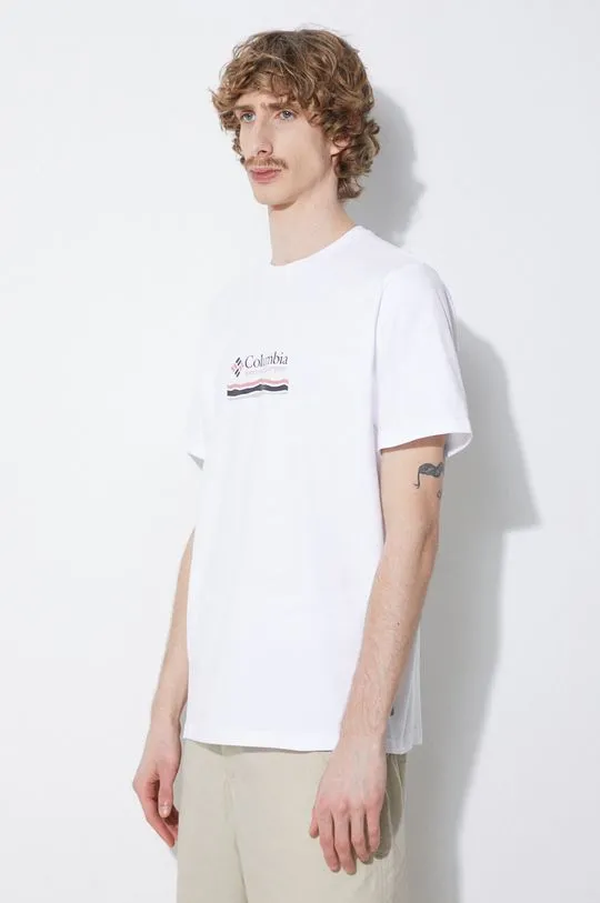 Columbia cotton t-shirt white color