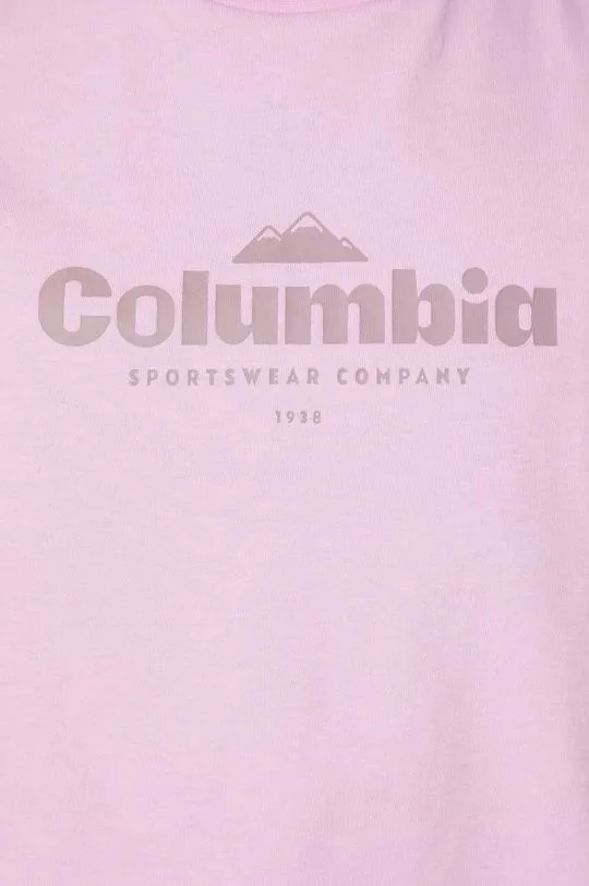 Columbia cotton t-shirt women’s pink color