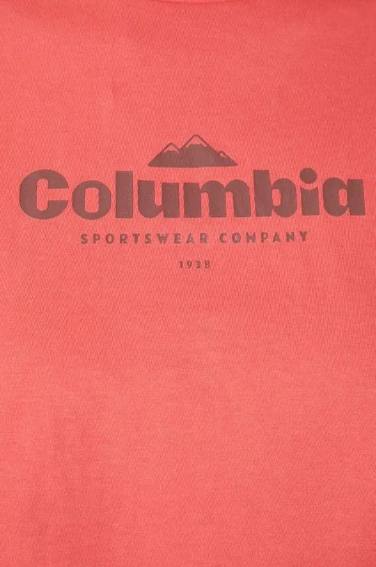 Columbia cotton t-shirt women’s red color