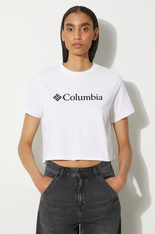 Columbia cotton t-shirt women’s white color