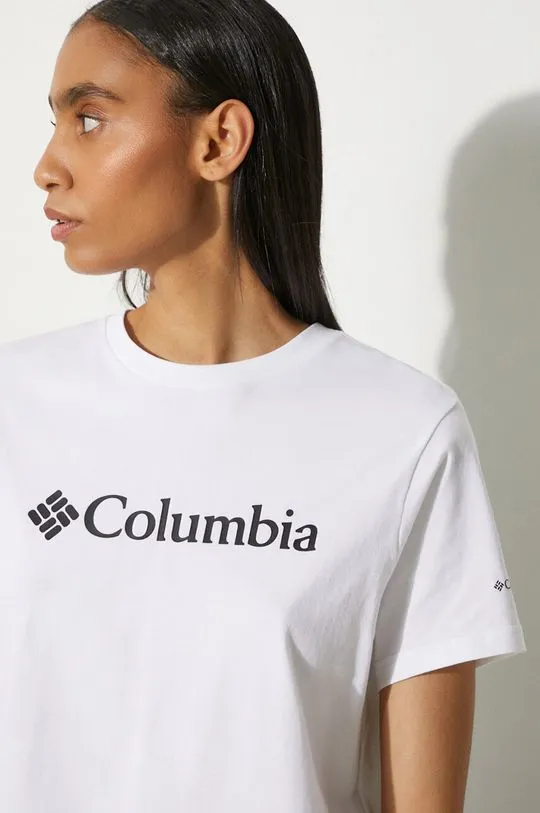 Columbia cotton t-shirt women’s white color