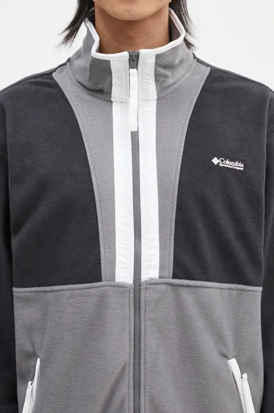 Columbia fleece sweatshirt Backbowl II Full Zip Fleece gray color 2090851