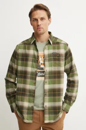 Columbia shirt Cornell Woods men's green color regular 1617951