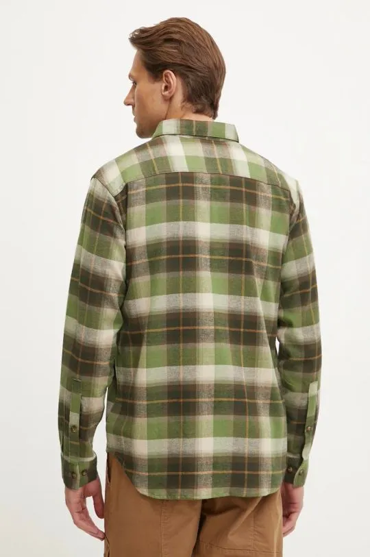 Columbia shirt Cornell Woods men's green color regular 1617951