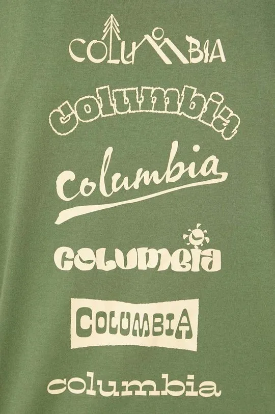 Columbia sports t-shirt Alpine Way II Graphic green color 2074692