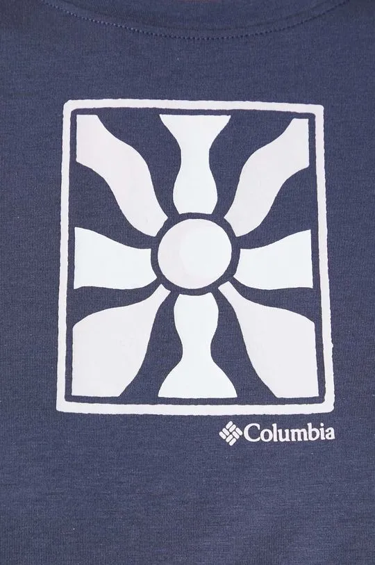 Columbia sports t-shirt Sun Trek navy blue color 1931753