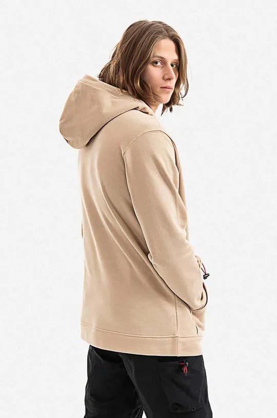 Columbia sweatshirt Field Creek Hoodie men's beige color