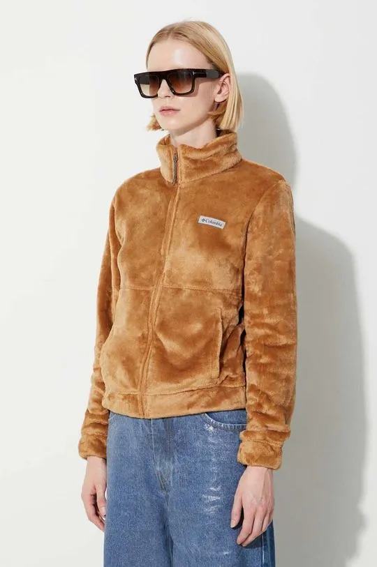 Columbia sweatshirt Fireside women's brown color