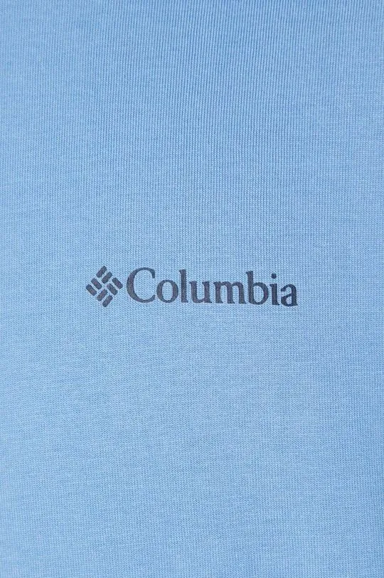 Columbia t-shirt Burnt Lake men’s blue color 2071711