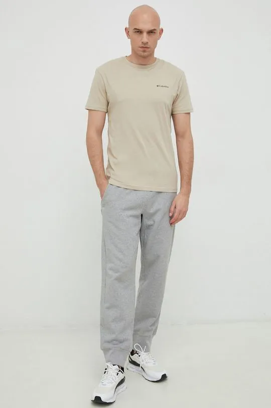 Columbia t-shirt men’s beige color