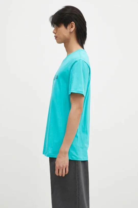 Columbia t-shirt men’s turquoise color