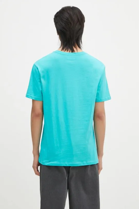 Columbia t-shirt men’s turquoise color