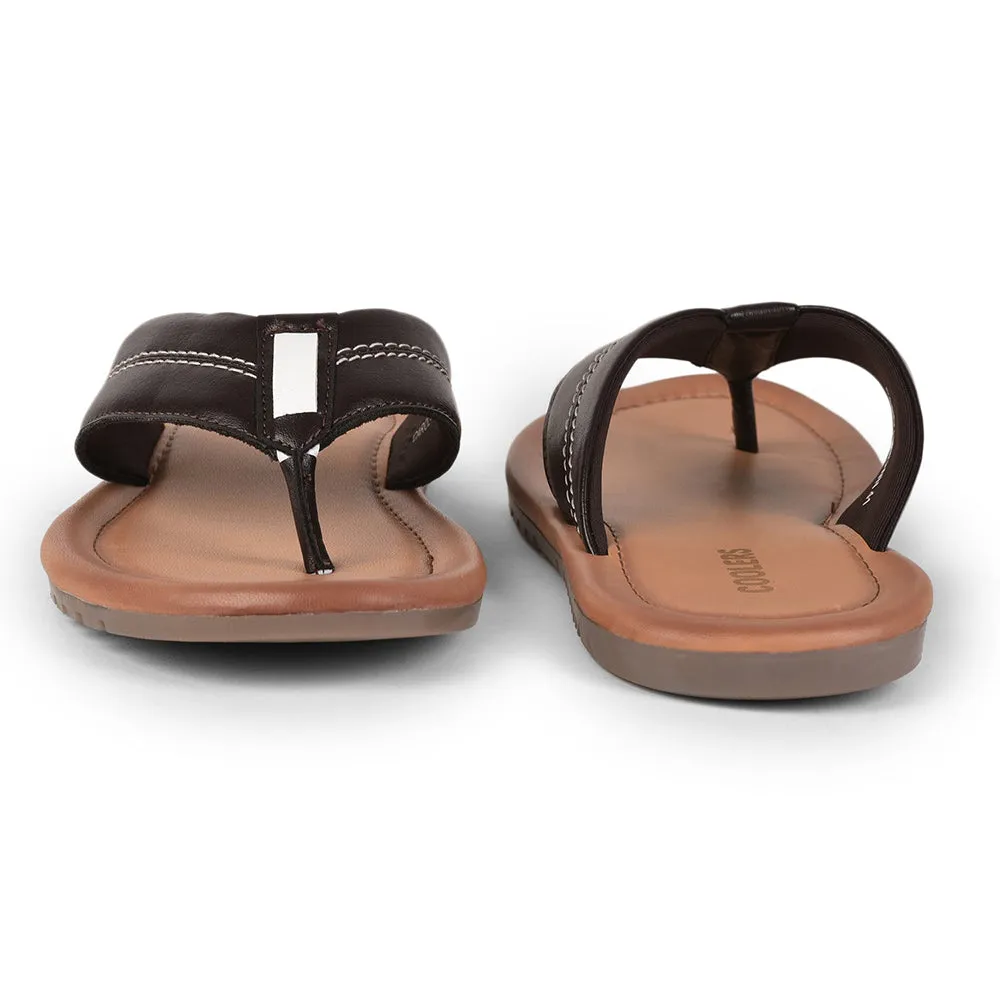 Coolers By Liberty CAROL Casual Brown Flip-Flop Slippers & Flip-Flop For Men