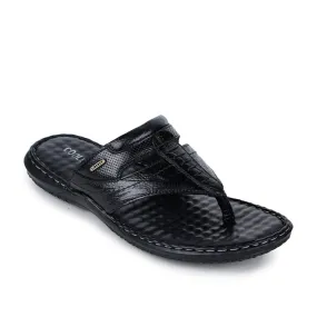 Coolers By Liberty DTL-3 Casual Black Slippers & Flip-Flop For Men