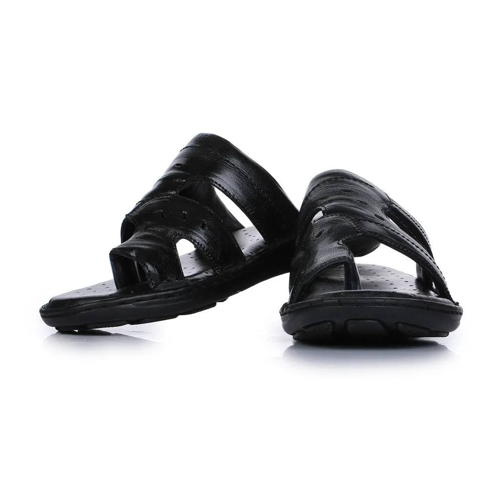 Coolers By Liberty GSL-24 Casual Black Thong Slippers For Men