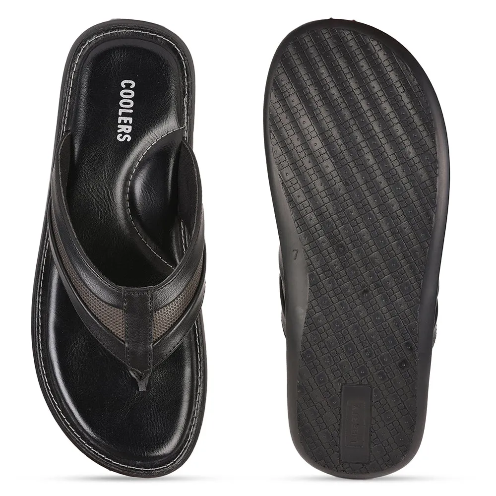 Coolers By Liberty JPL-18 Casual Black Slippers For Men