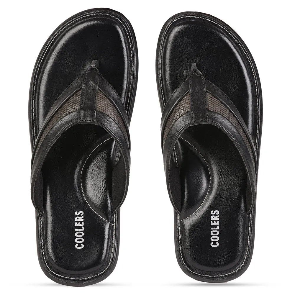 Coolers By Liberty JPL-18 Casual Black Slippers For Men