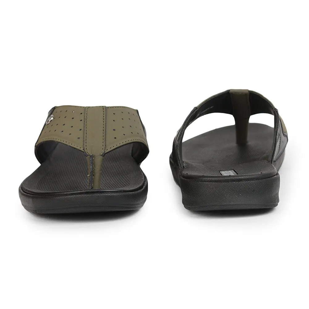 Coolers By Liberty LPM-436 Casual Olive Green Slippers & Flip-Flop For Men