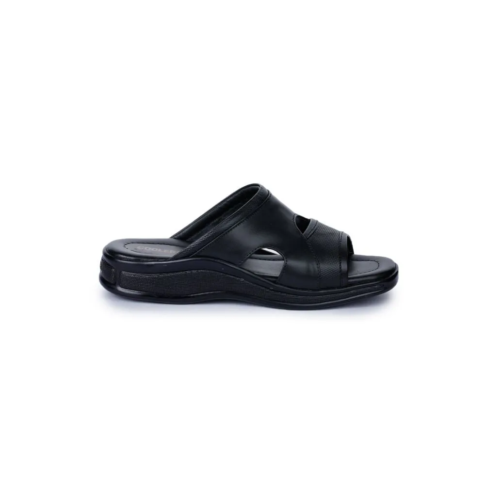 Coolers Casual (Black) Slippers For Men 2050-12 By Liberty