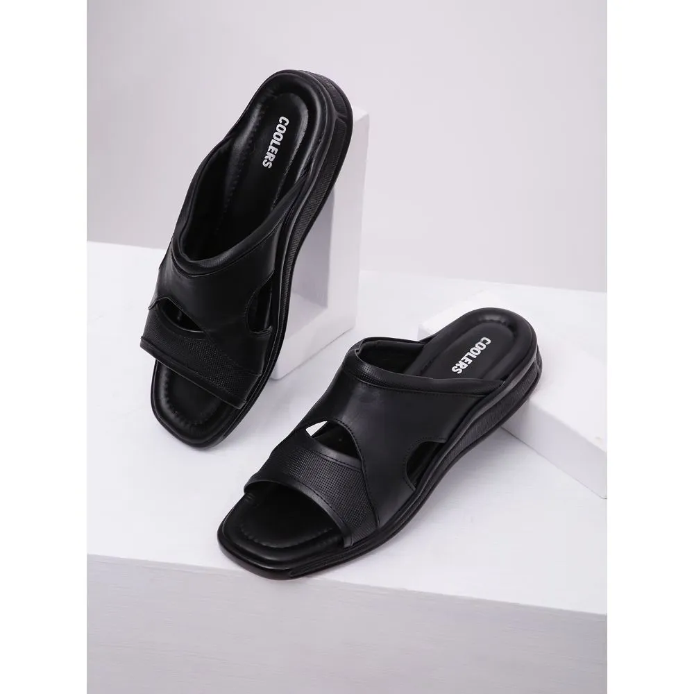 Coolers Casual (Black) Slippers For Men 2050-12 By Liberty