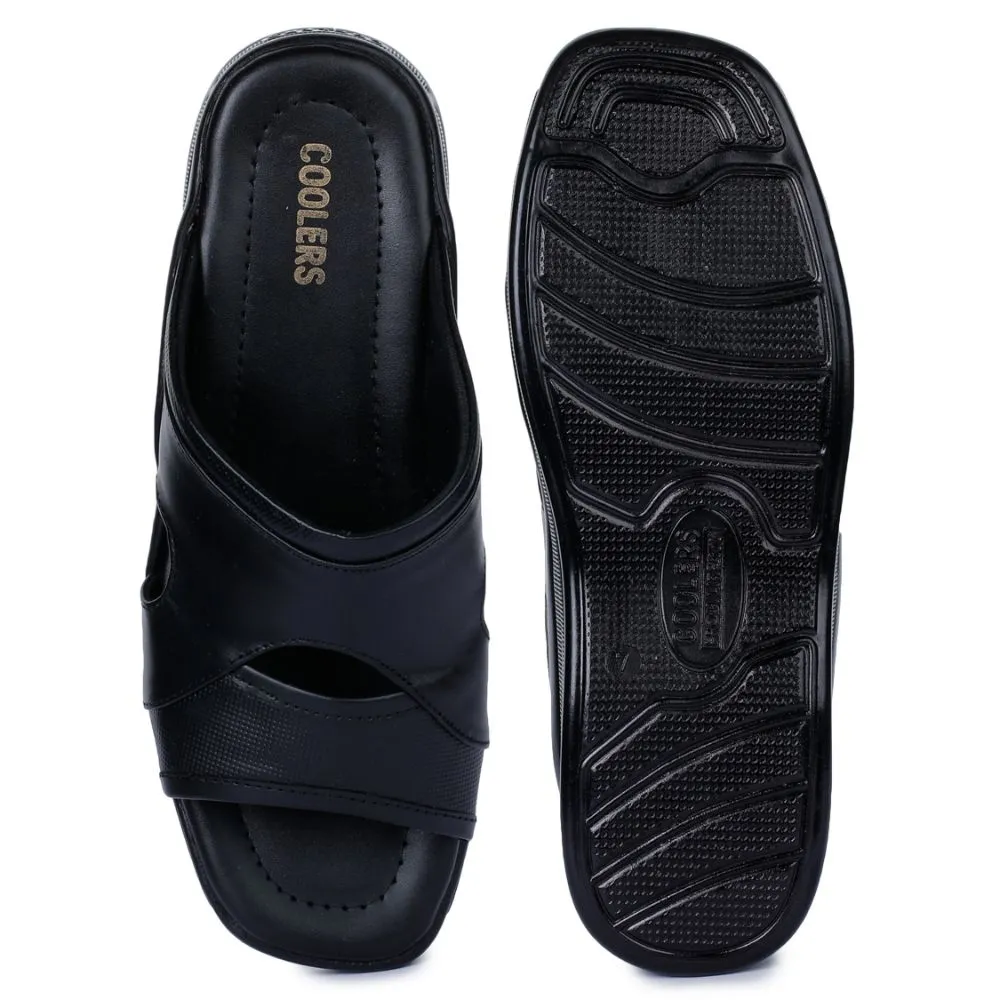 Coolers Casual (Black) Slippers For Men 2050-12 By Liberty