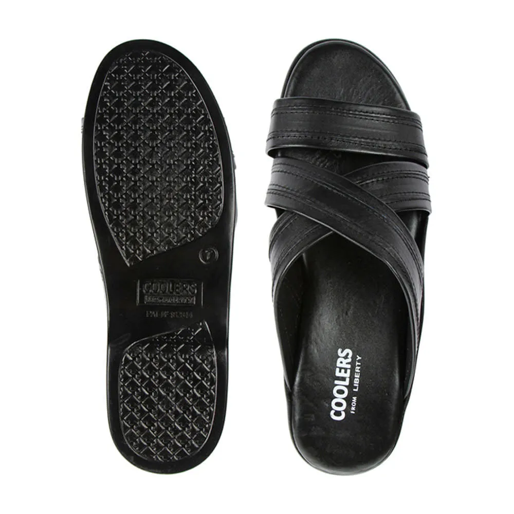 Coolers Casual (Black) Slippers For Men 7123-61 By Liberty