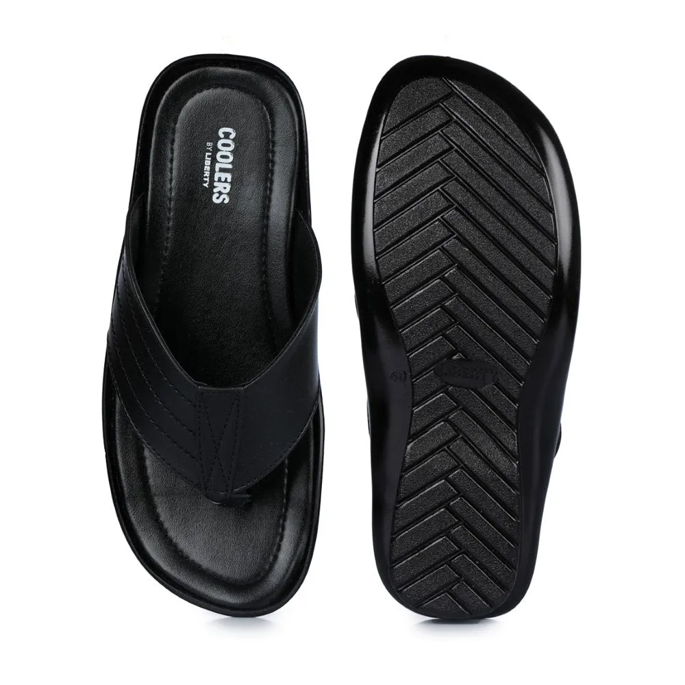 Coolers Casual Black Slippers For Men COOL99-120 By Liberty