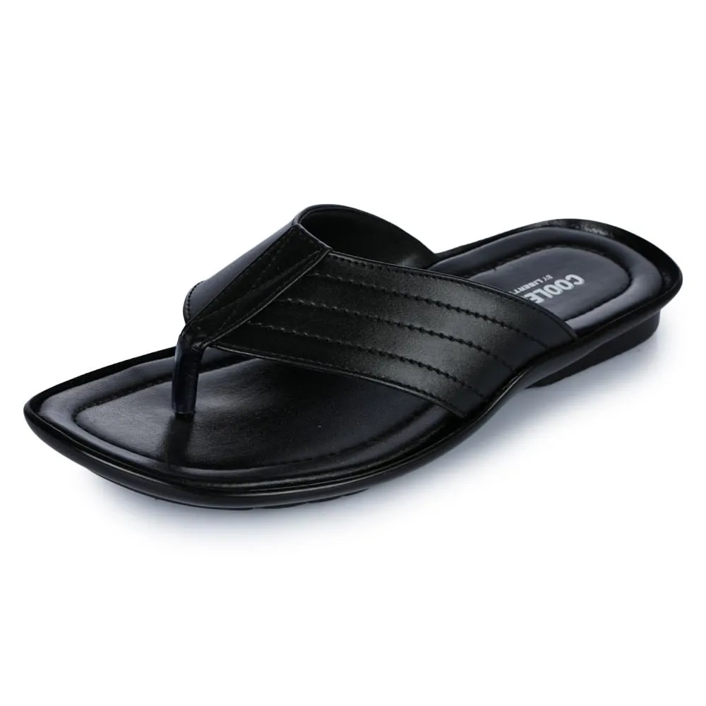 Coolers Casual Black Slippers For Men COOL99-120 By Liberty